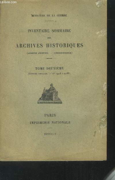 Inventaire sommaire des archives historiques Tome II