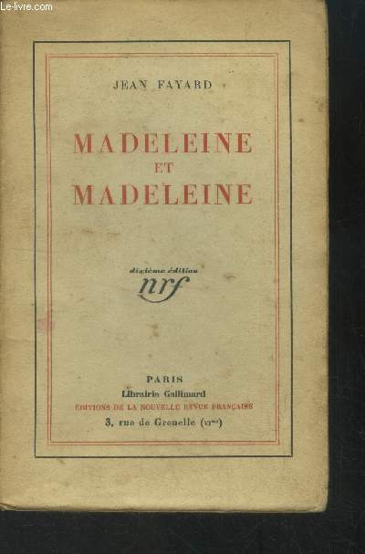 Madeleine et madeleine