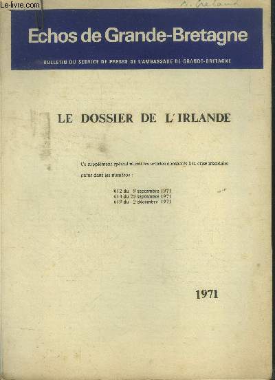 Le dossier de l'Irlande