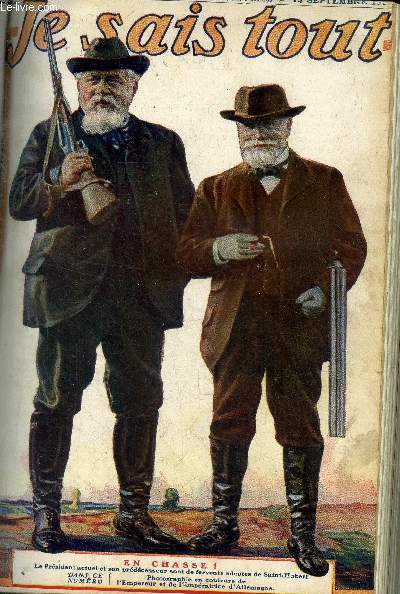 Je sais tout N56 - 15 septembre 1909 - au pays du crime- la semaine des regates de kiel - les ailes de flamme- le rocher qui marche et qui flotte- la chirurgie complete les etres- la corse, citadelle de la france- le pain cher- l'oeuf et la poule...