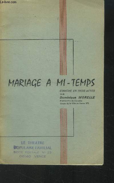 Mariage a mi temps