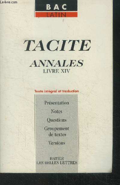 Tacite- Annales Livre XIV- Bac latin