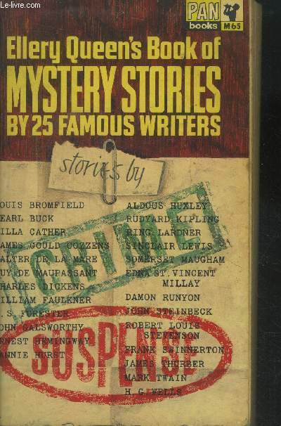 Ellery Quenn's book of mystery stories