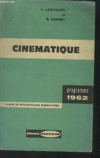Cinmatique programme 1962