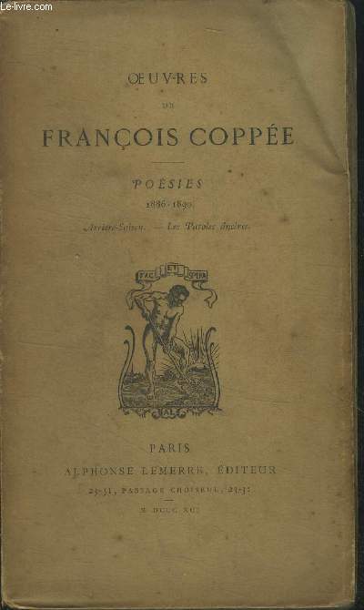 Oeuvres de Franois Cope Posies 1886-1890 , tome 5