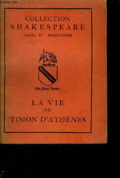 La vie de Timon d'Athnes, collection Shakespeare