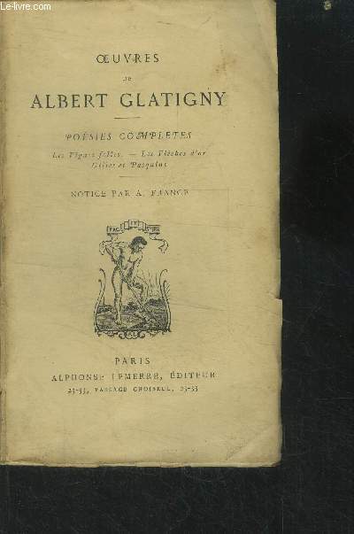 Oeuvres de Albert Glatigny.Posies compltes