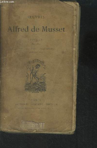 Oeuvres d'alfred de Musset Posies 1833-1852