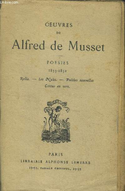 Oeuvres de Alfred de Musset. Posies 1833-1852