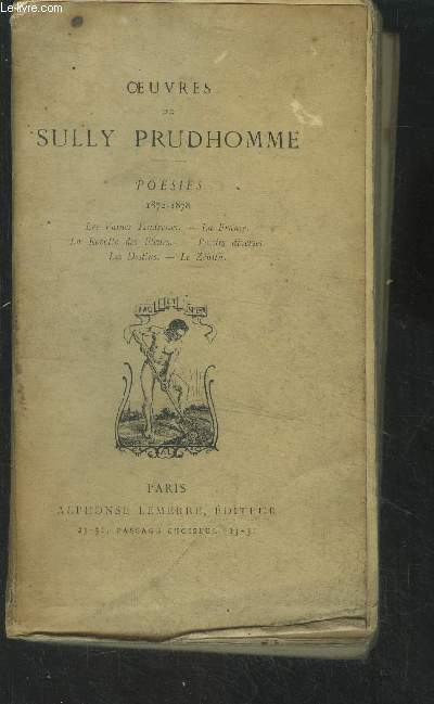 Oeuvres de Sully Prudhomme Posies 1872 1878