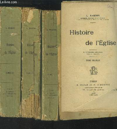 Histoire de l'eglise. en trois tomes.