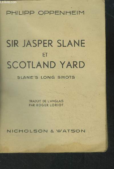 Sir Jasper Slane et Scotland Yard