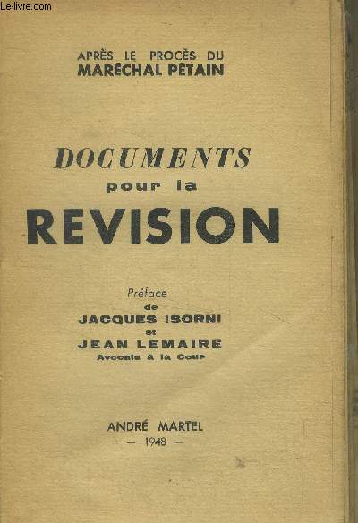 Documents pour la rvision