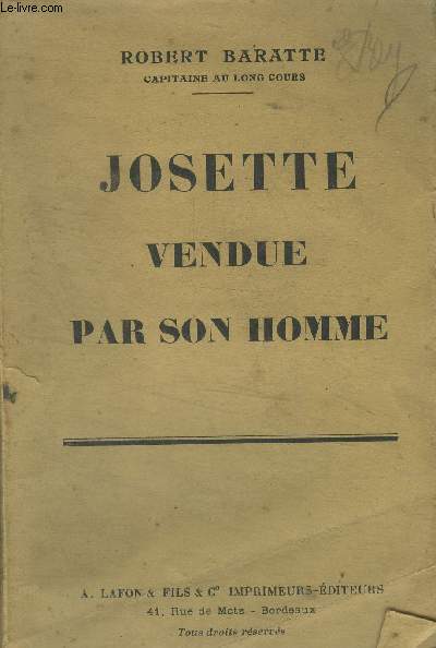 Josette vendue par son homme
