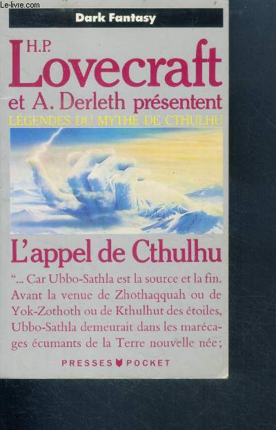 L'appel de cthulhu - legendes du mythe de cthulhu - tome 1- dark fantasy, science fiction N5347 - edition integrale