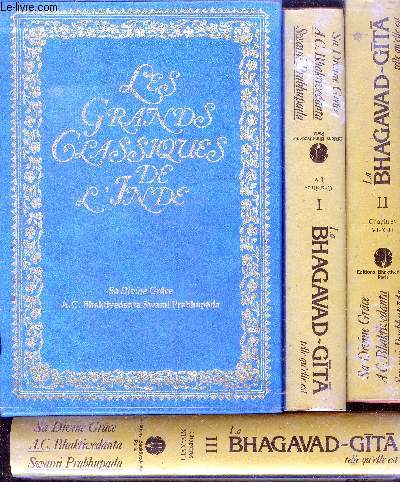 Les grands classiques de l'inde - 3 volumes - la bhagavad-gita, telle qu'elle est - tome i - ii - iii