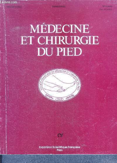 Medecine et chirurgie du pied - 9eme anne -1993- N2 juin -