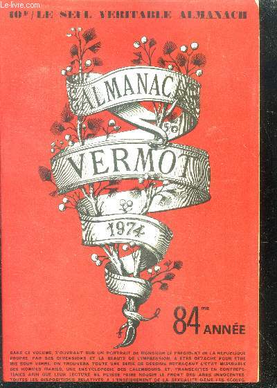 Almanach vermot 1974 - 84 annee