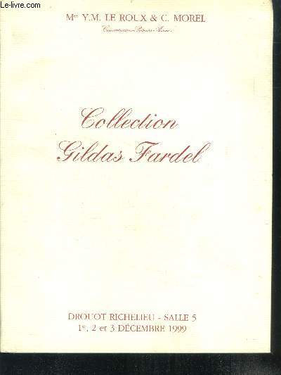 Catalogue de vente aux encheres : collection gildas fardel - drouot richelieu salle 5 - 1er, 2 et 3 decembre 1999