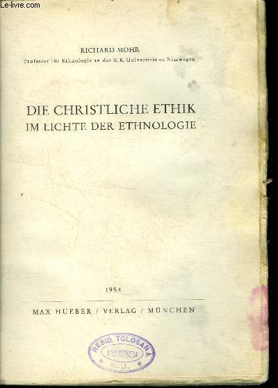 Die christliche ethik im lichte der ethnologie