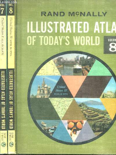 Illustrated atlas of today's world- 2 volumes : tome 7 + tome 8 : united states I : 