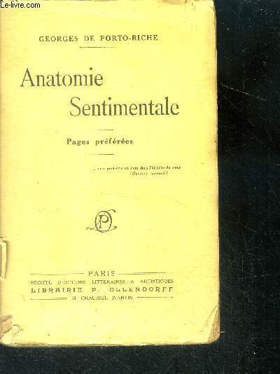 Anatomie sentimentale - pages preferees - 5eme edition