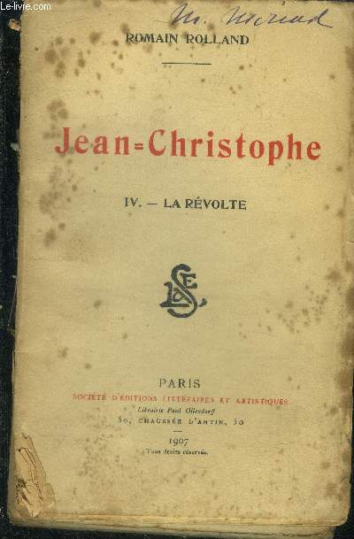 Jean christophe - IV - la revolte