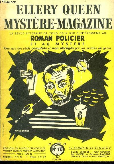 Mystere magazine n70 - novembre 1953 - erreur de perspective par roy vickers, le chirst byzantin (suite et fin) par georges groslier, l'affaire des zodiacs par bailey, un cordonnier mal chausse par peter godfrey, question de metier par charles child,...