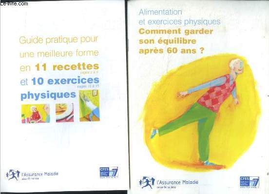 Comment garder son equilibre apres 60 ans - Alimentation et exercices physiques + Guide pratique pour une meilleure forme en 11 recettes et 10 exercices physiques - plaquette