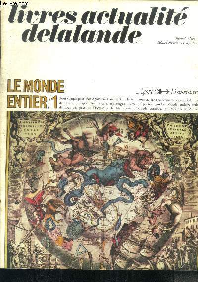 Livres actualite delalande - mars 1971 - le monde entier /1, acores/danemark- bibliographie exhaustive des ouvrages disponibles