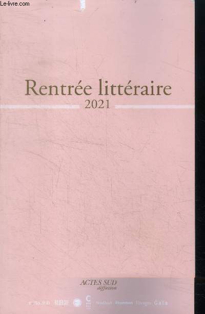 Rentree litteraire 2021 - rentree francaise - rentree etrangere - catalogue