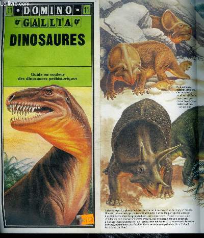 Domino gallia N11 dinosaures- guide en couleur des dinosaures prehistoriques