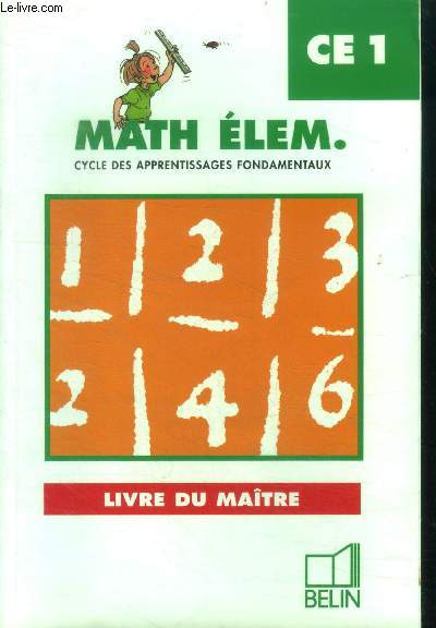 Math elem. - Cycle des apprentissages fondamentaux, CE1, livre du maitre