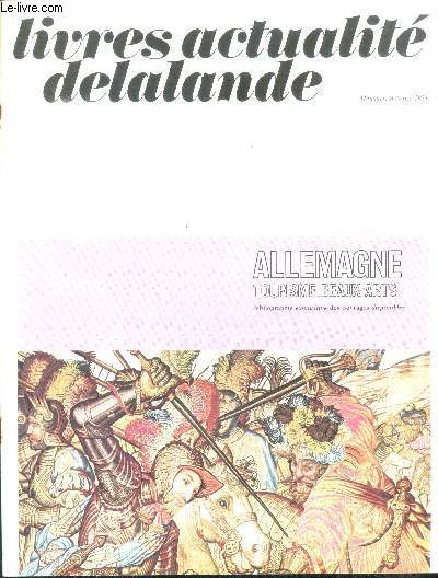 Livres actualite delalande mensuel, octobre 1974- allemagne, tourisme, beaux arts, diapositives, ...