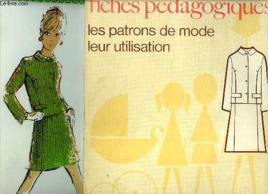 Fiches pedagogiques : les patrons de mode, leur utilisation- 4B deux pieces, presentation du patron, tableau des mesures, la coupe, marquage au point tailleur, premier essayage, deuxieme essayage, assemblage, diverses interpretations, patron