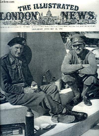 The illustrated london news- january 15, 1944- general sir bernard montgomery taking an al fresco meal with sir oliver leese his successor in command og the eighth army- men who shape our destinies : admiral sir A. cunningham - youth flies in fortresses..