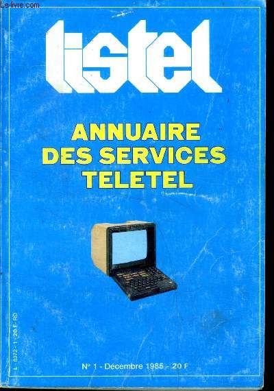 Listel Annuaire des services teletel n1 dcembre 1985