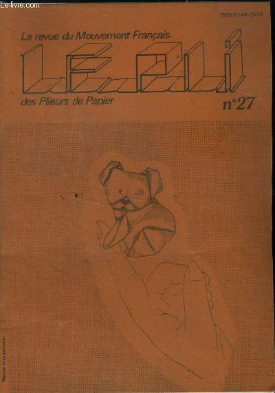 Le pli des plieurs de papier n27 , juin 1986-Mouette, dragon , noeud pap', papillon, aigle, crabe, scarabe sacr