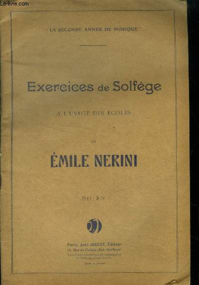 Exercices de solfge  l'usage des coles