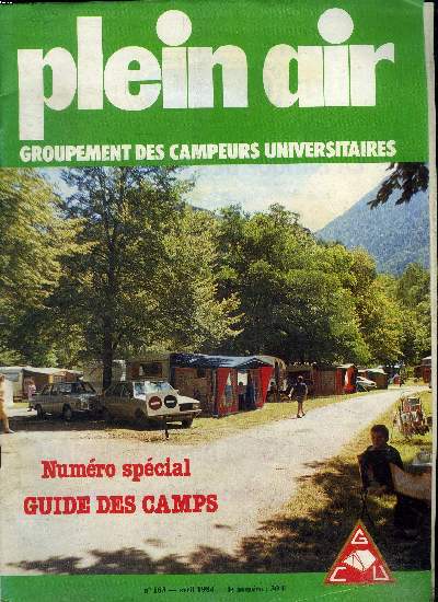Plein air Groupement des campeurs universitaires Numro spcial Guide des camps N163 Avril 1984