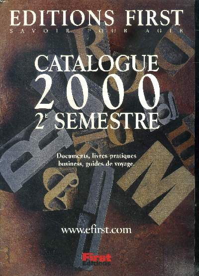 Catalogue 2000 2 semestre Documents, livres pratiques, business, guides de voyages