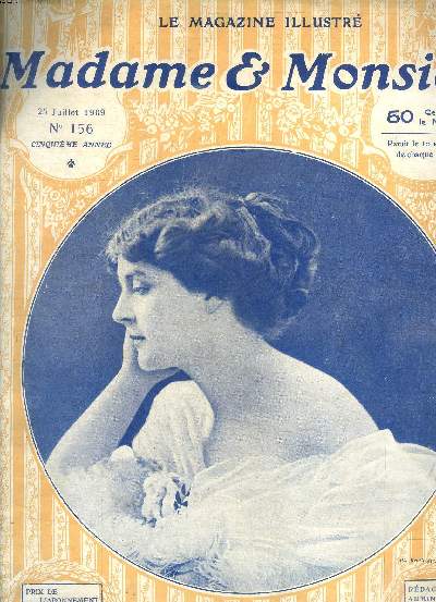 Le magazine illustr Madame & Monsieur N156 25 juillet 1909 Cinsuime anne