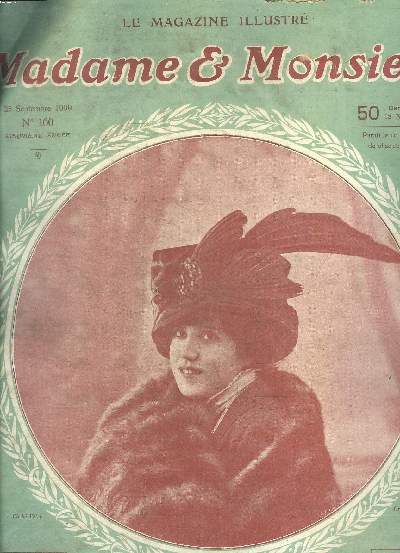 Le magazine illustr Madame & Monsieur N160 du 23 septembre 1909 Cinquime anne