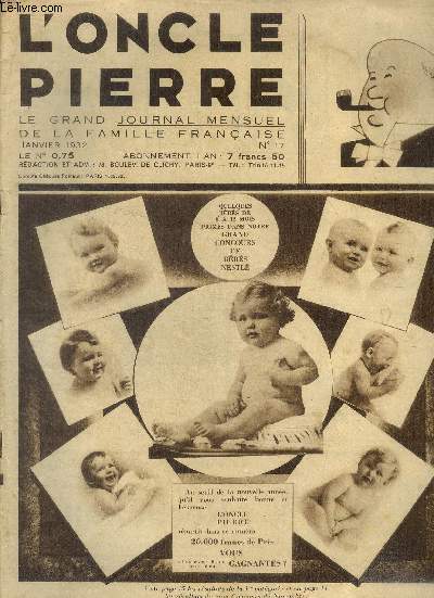 L'oncle Pierre Le grand journal mensuel de la famille franaise Janvier 1932 N17