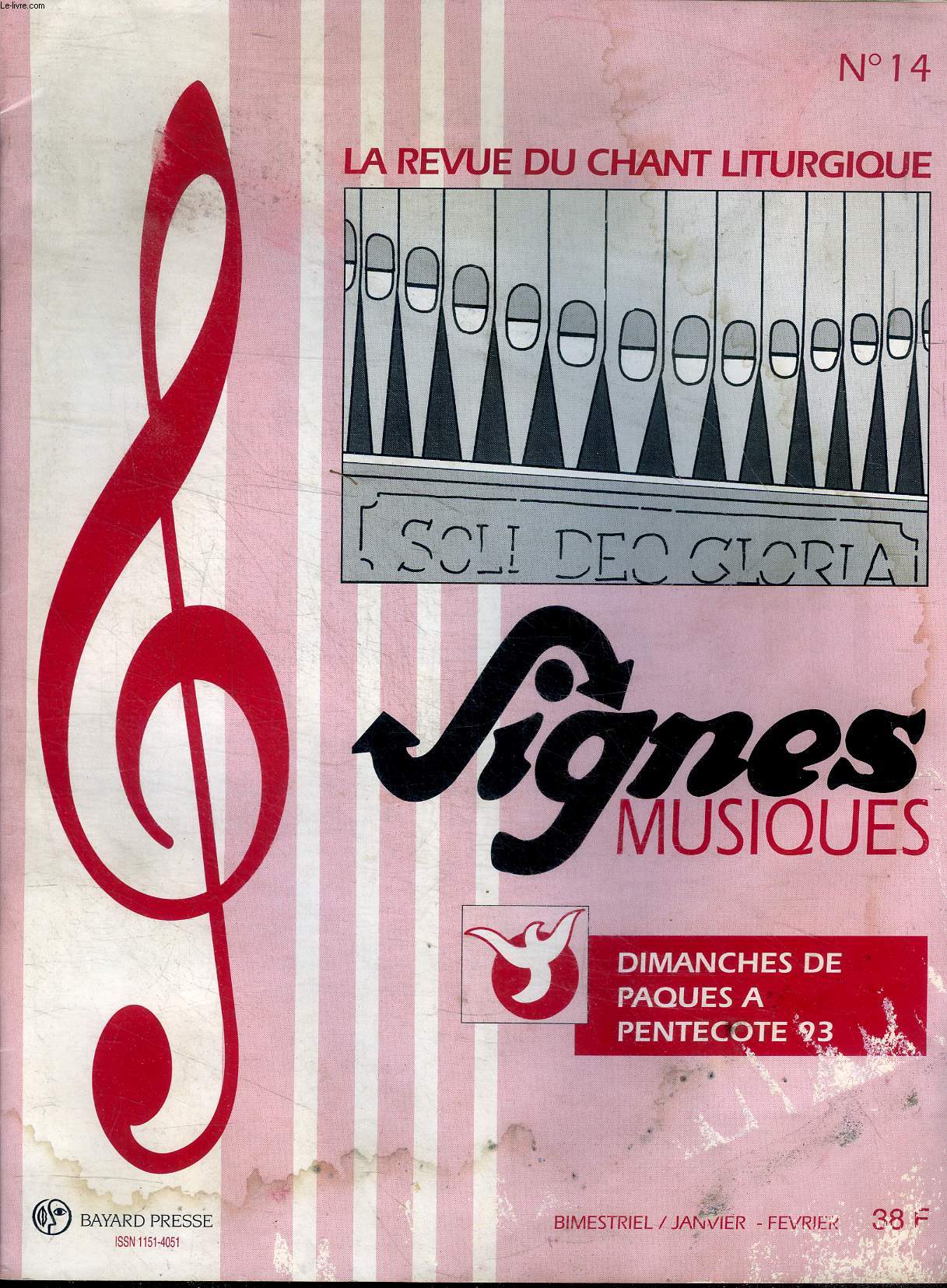 La revue du chant liturgique N14 Signes musiques Dimanches de Pques  Pentecte 93