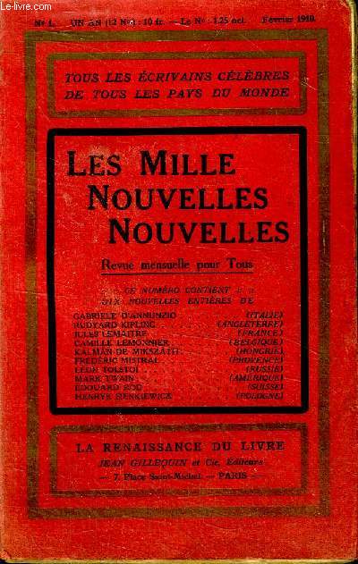 Les mille nouvelles nouvelles N1 Fvrier 1910