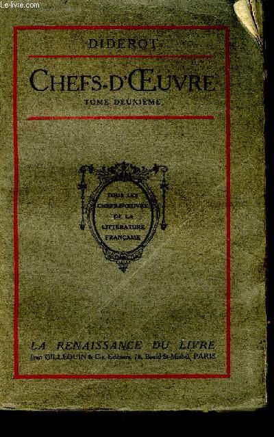 Chefs d'oeuvre Tome deuxime