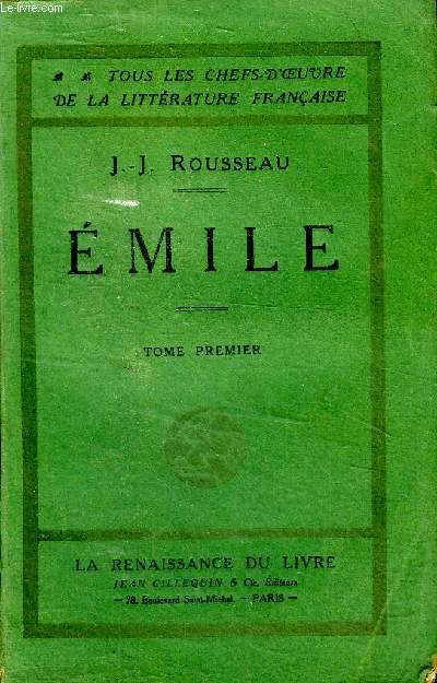 Emile Tome premier Collection Tous les chefs d'oeuvre de la littrature franaise