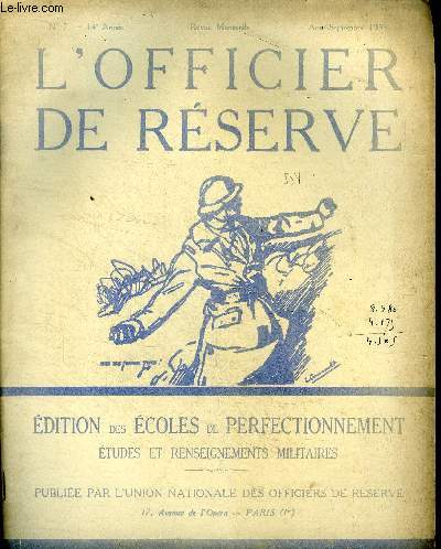 L'officier de rserve N7 Aot Septembre 1935 Le Roi Albert 1er et l'Infanterie belge