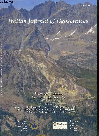 Italian journal of geosciences Volume 137 (CXXXVII) Number 3 October 2018